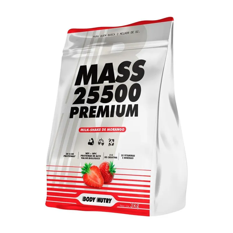 Hipercalórico Mass 25500 Body Nutry – Ganho de Massa e Energia – 3kg