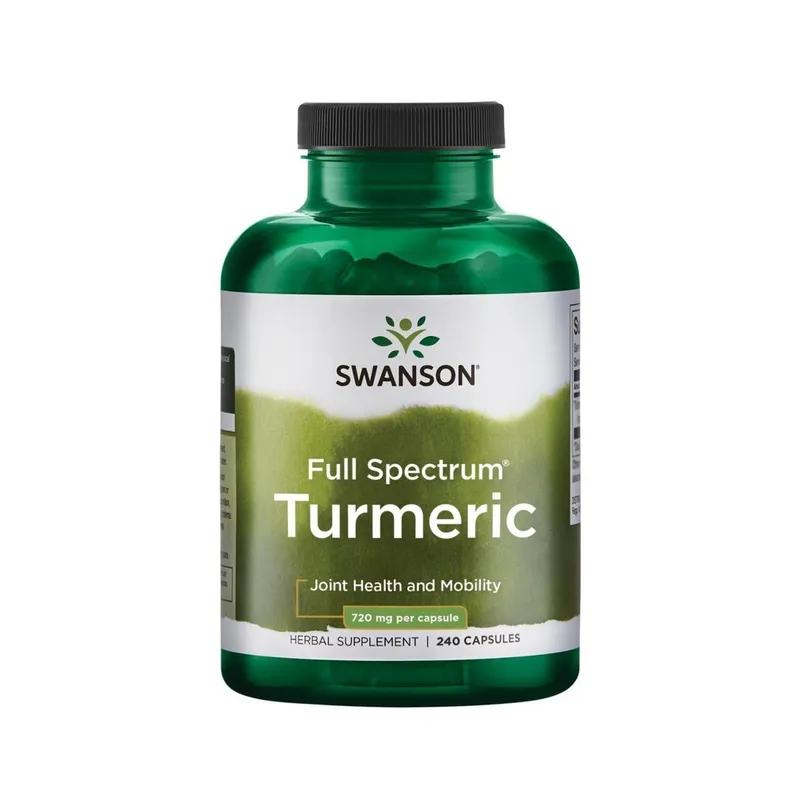 Suplemento Antioxidante De Cúrcuma Swanson 720 Mg 240 Cápsulas
