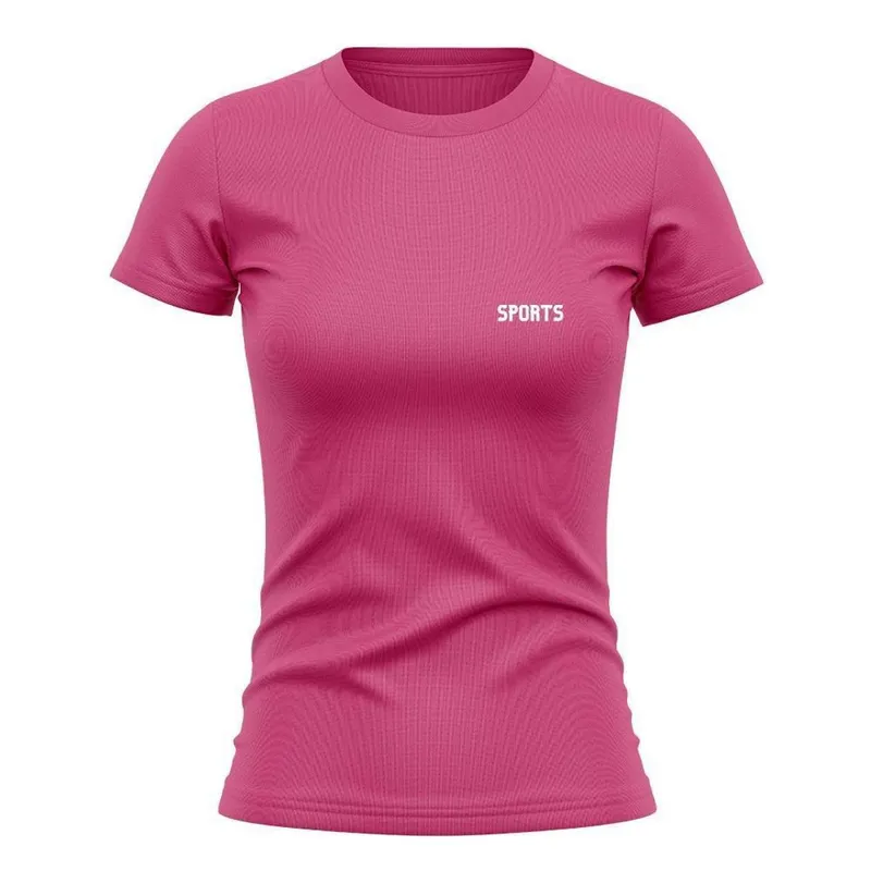 Camiseta Feminina Manga Curta Proteção Solar UV Estampada Sports