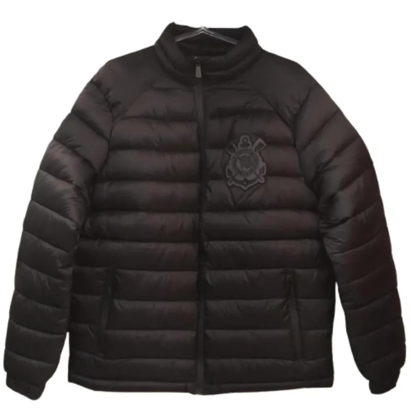 Jaqueta Corinthians Puffer All Black Licenciada Coimbra - Preto