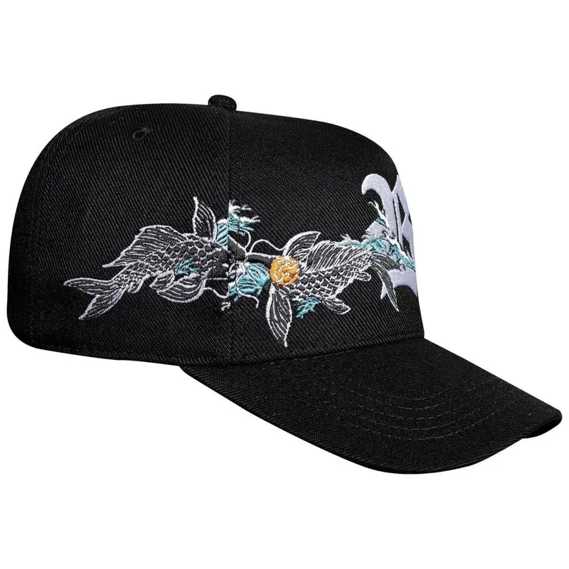 Boné Blck Carpa Fish Preto Masculino Aba Curva Snapback