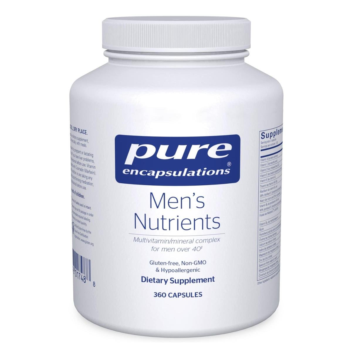 Suplemento Pure Encapsulations Men's Nutrients 360 cápsulas