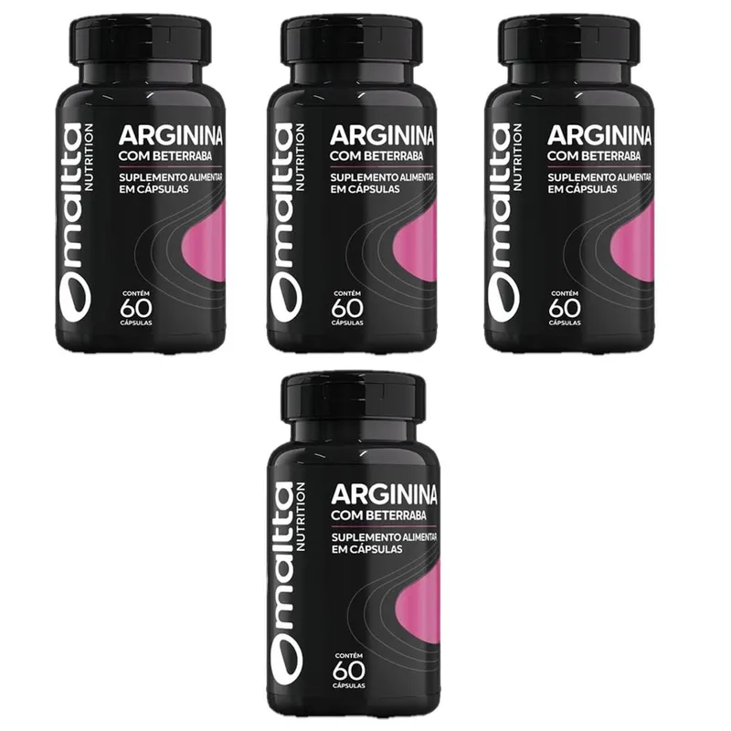 Kit 4x Arginina com Beterraba 4x60 cápsulas Maltta