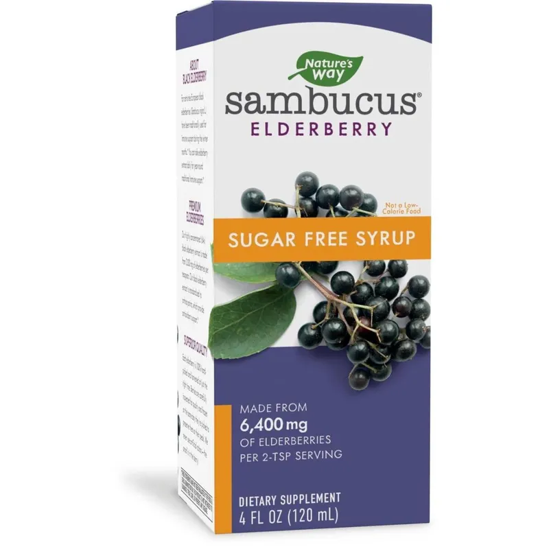 Xarope De Sabugueiro Sem Açúcar Nature'S Way Sambucus 120 Ml