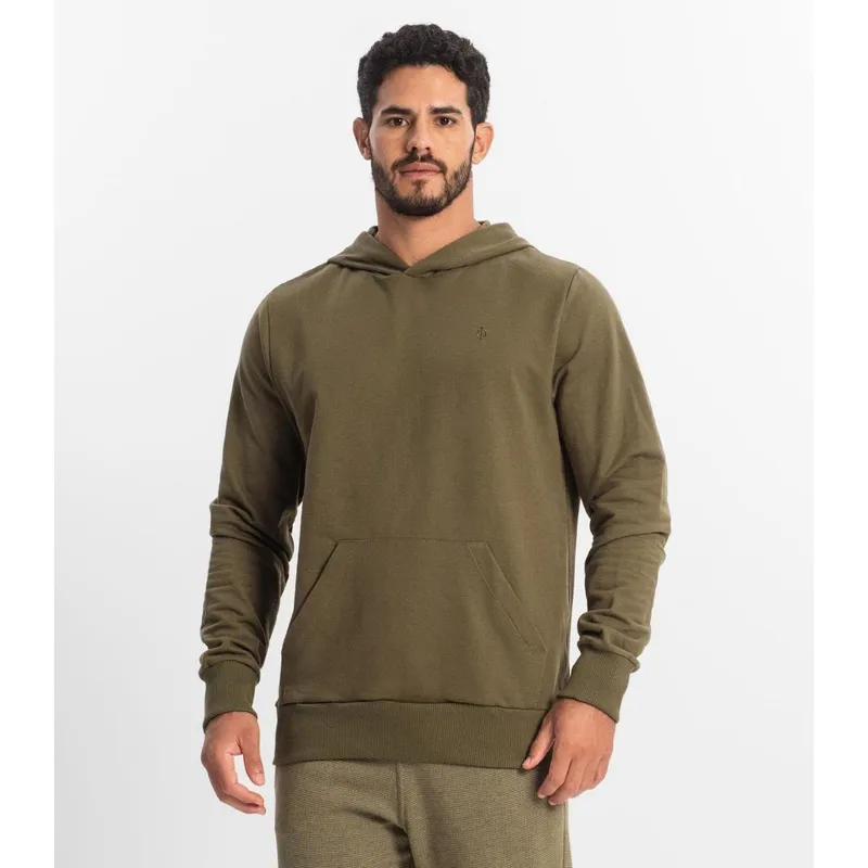Blusão Masculino Básico com Capuz Diametro Verde