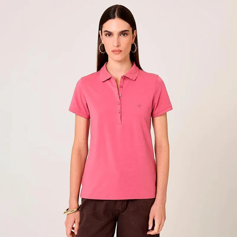 Camisa Polo Dudalina Dec V Pima Touch Feminino