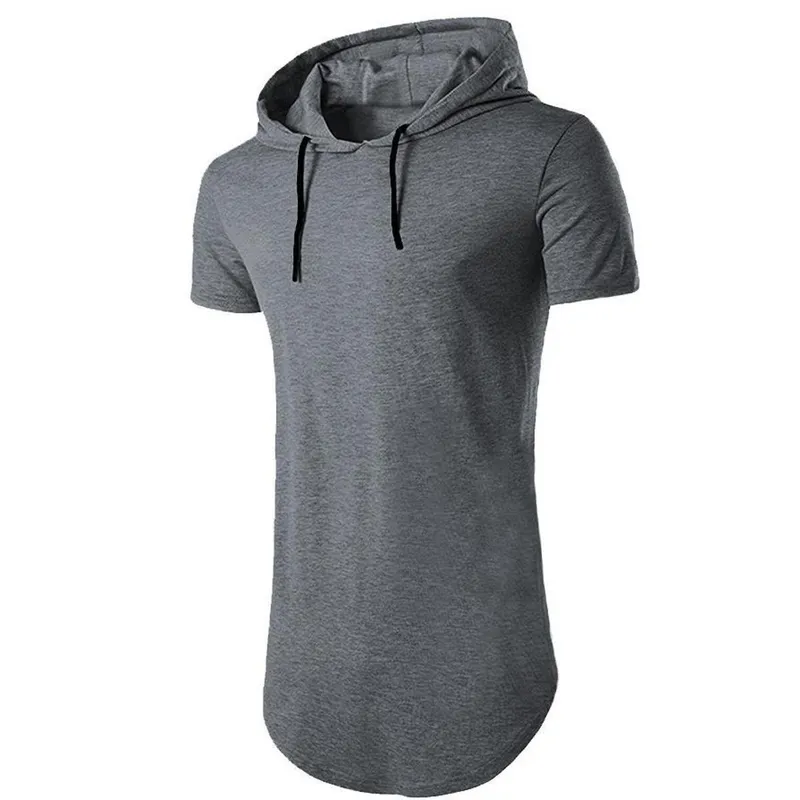 Camiseta Longline Manga Curta com Capuz Plus Size C14plus-CINZAGRAFITE-G4