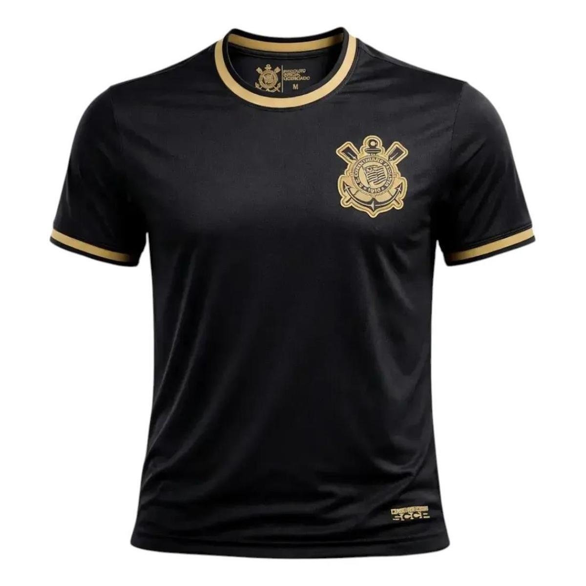 Camisa Corinthians Infantil Torcedor Licenciada Oficial Gold
