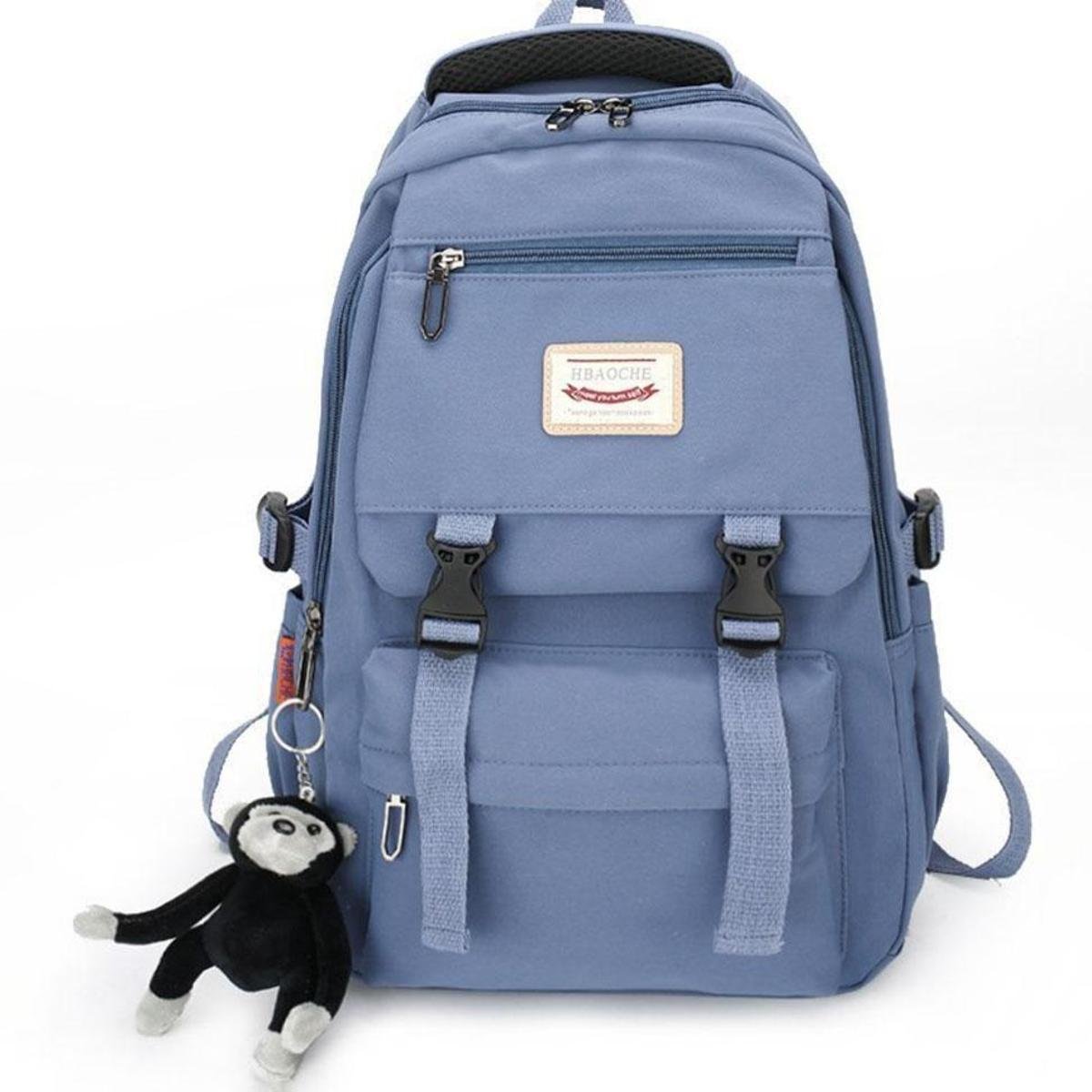 Mochila Escolar Espaçosa de Nylon Premium - Monkey Teen
