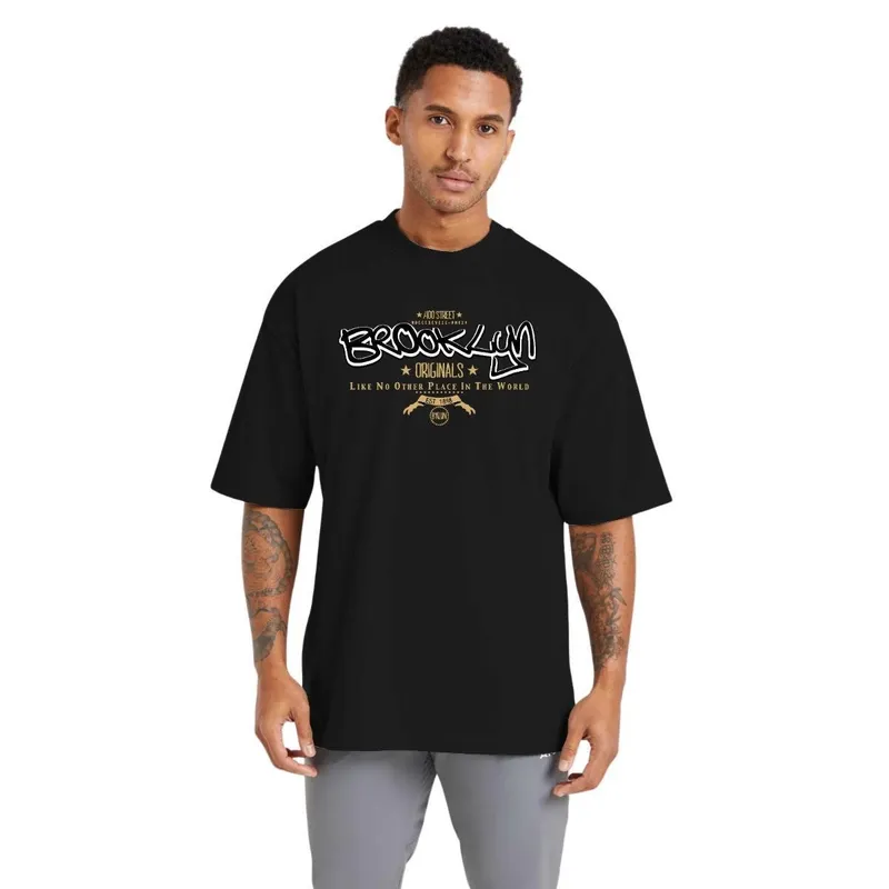 Camiseta Oversized Estampada Masculina Algodão Conforto para Treino e Uso Diário