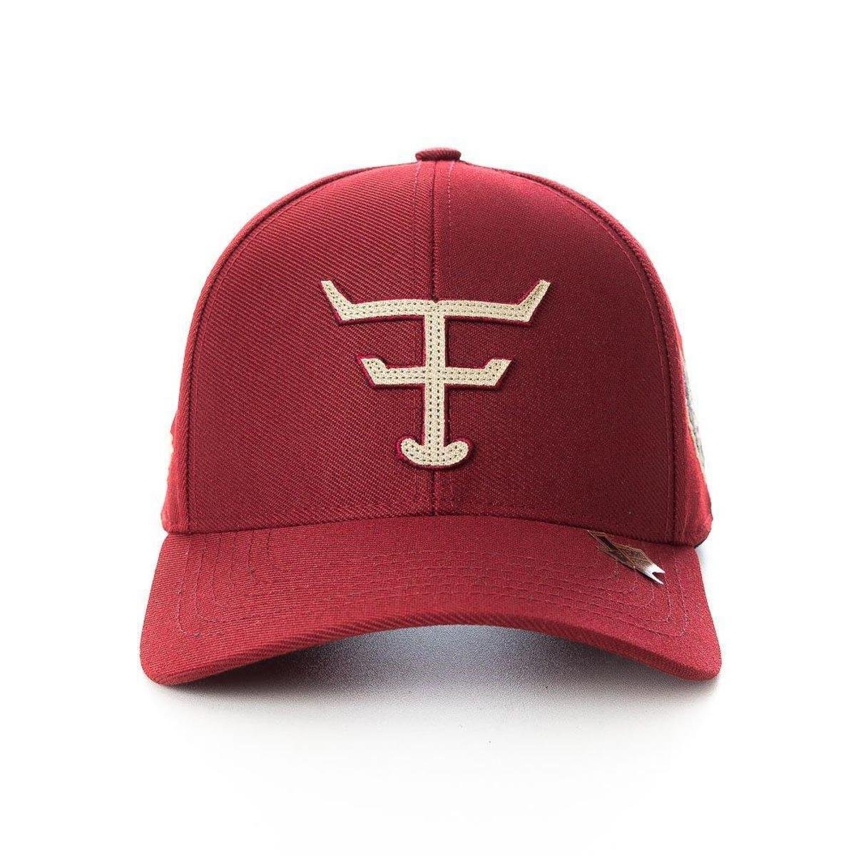 BONÉ TEXAS FARM - TF811 - VERMELHO VINHO/ BEGE ÚNICO