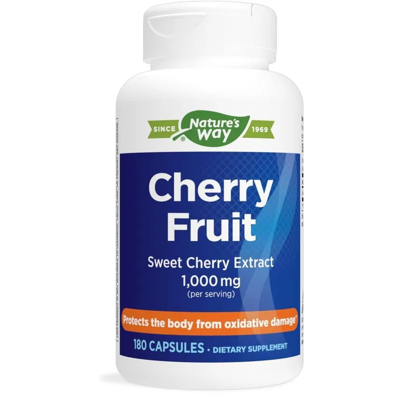 Suplemento de extrato de cereja Nature's Way 1000 mg 180 cápsulas
