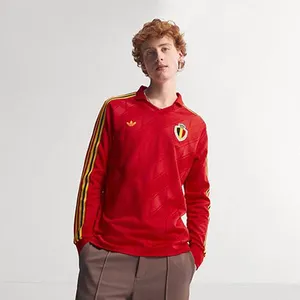 Camisa Seleção Bélgica Manga Longa Home 86 Adidas Originals Masculina