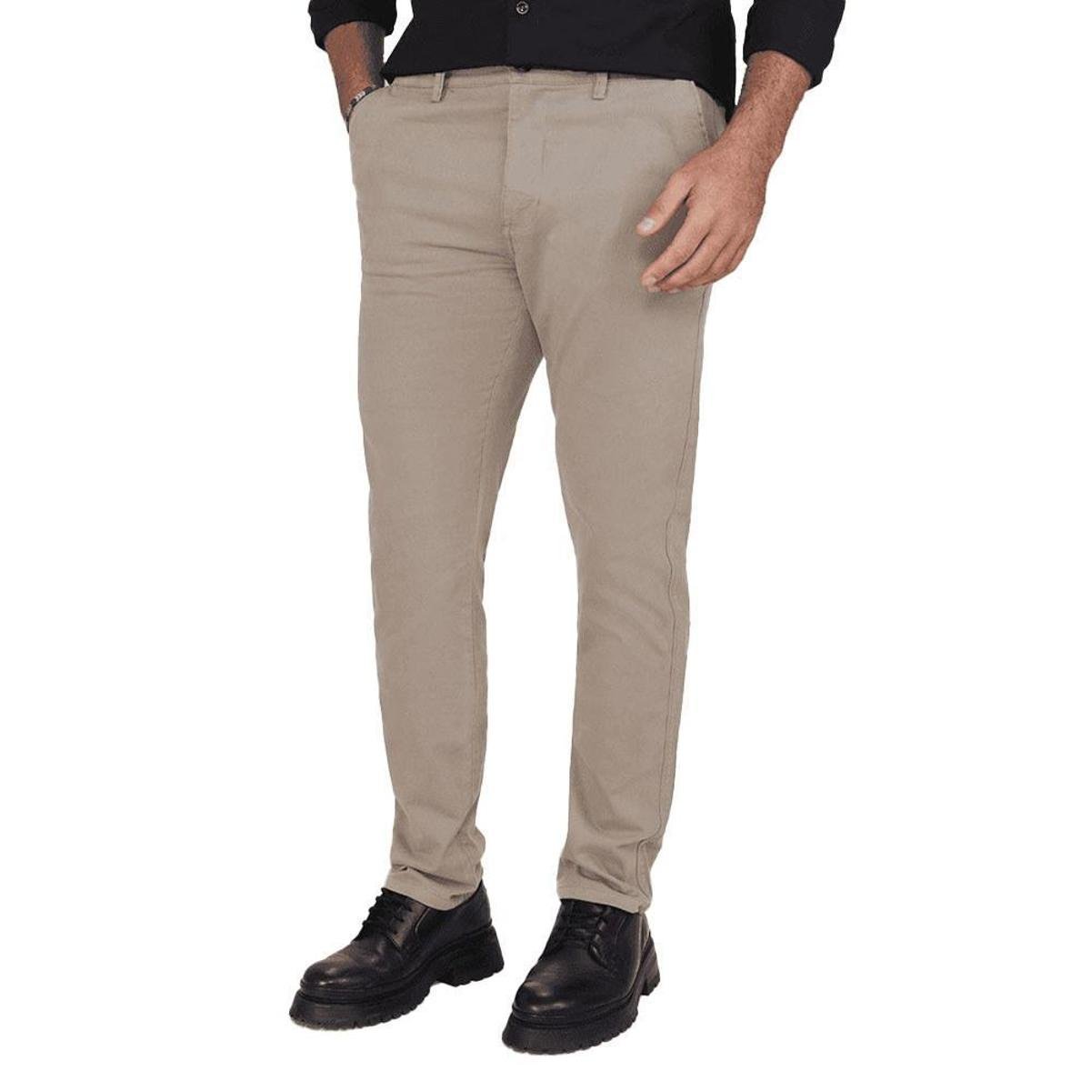 Calça Sarja Masculina Lado Avesso Rodrigo Bege - LH17110