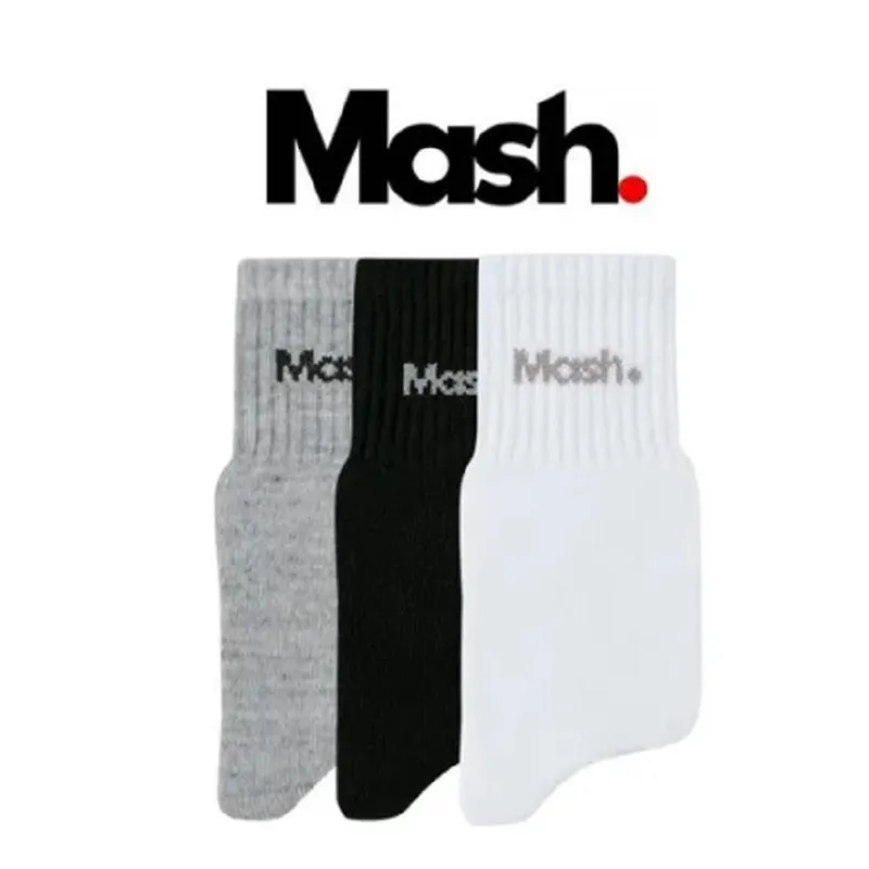 Kit 3 Pares Meias Mash Masculina 20205 Cano Medio Algodão