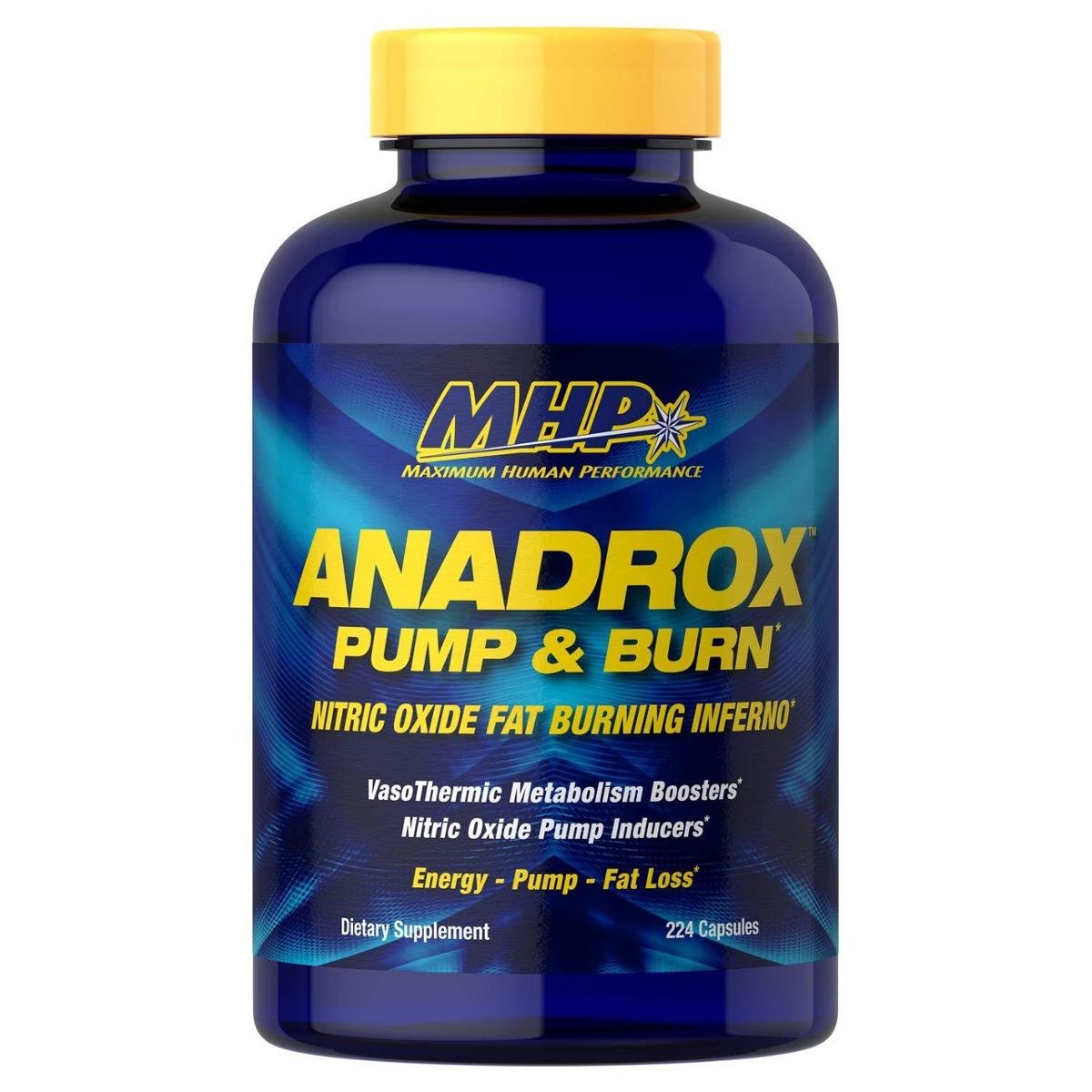 Suplemento de desempenho humano máximo Anadrox Pump & Burn