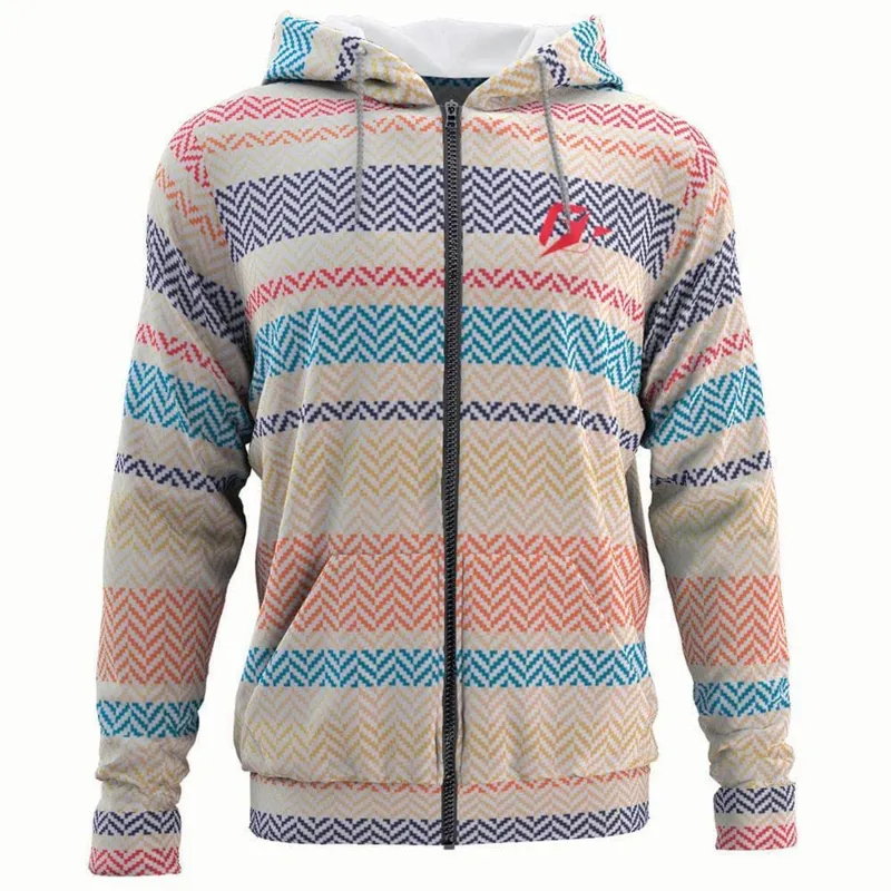 Moletom Com Zíper Listrado Sour Cream Stripes
