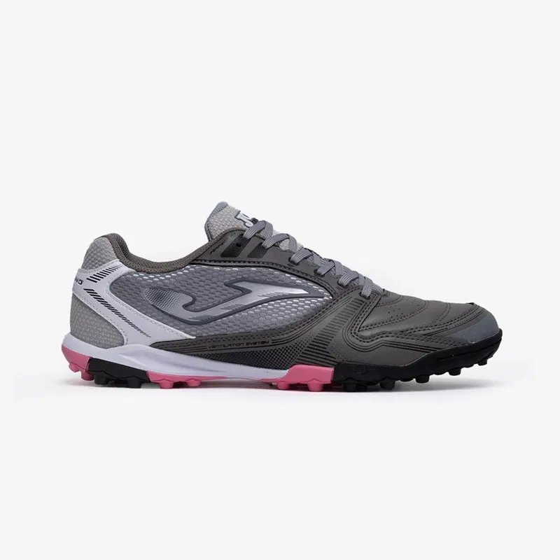 Chuteira de Society Joma Dribling - Cinza e Rosa