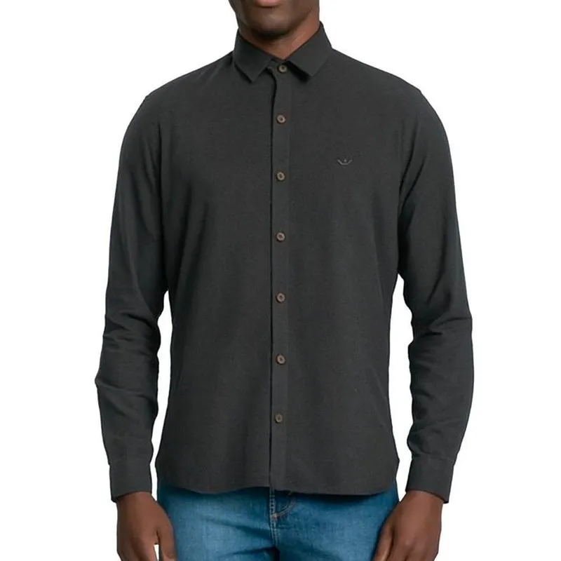 Camisa Masculina Docthos ML Flanela Cinza Grafite - 605 959