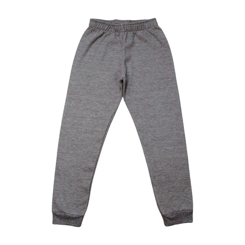 Calça Moletom Infantil Flanelada Lisa com Punho 10 ao 16 - Kyly