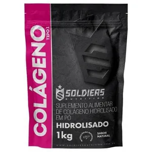 Colágeno Hidrolisado - 1Kg - 100% Pura Importado - Soldiers Nutrition