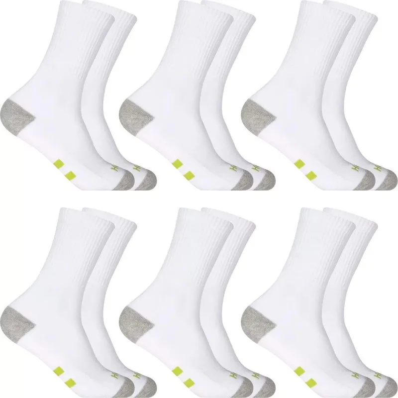 Kit 6 Pares Meia Cano Alto Algodão Hoahi Confortável Macia Casual Esportiva