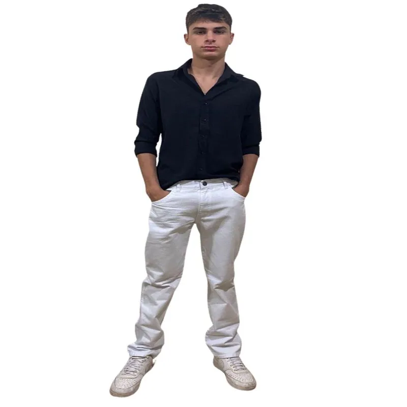 Calça Branca Tradicional Masculina Adulto