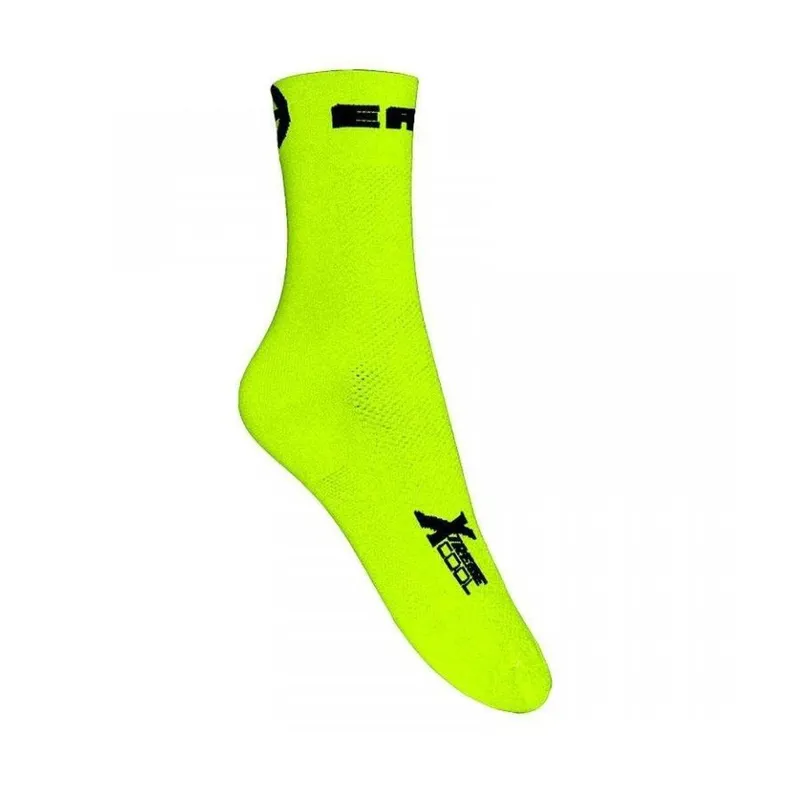 Meia ciclismo ERT amarelo flúor