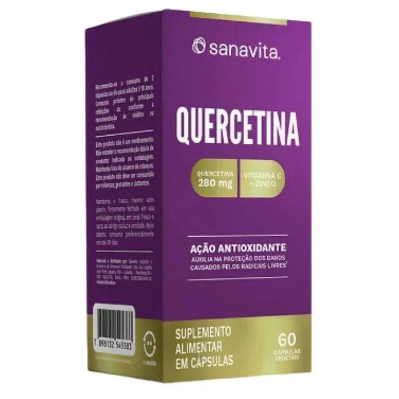 Quercetina + Vitamina C + Zinco - 60 caps - Sanavita