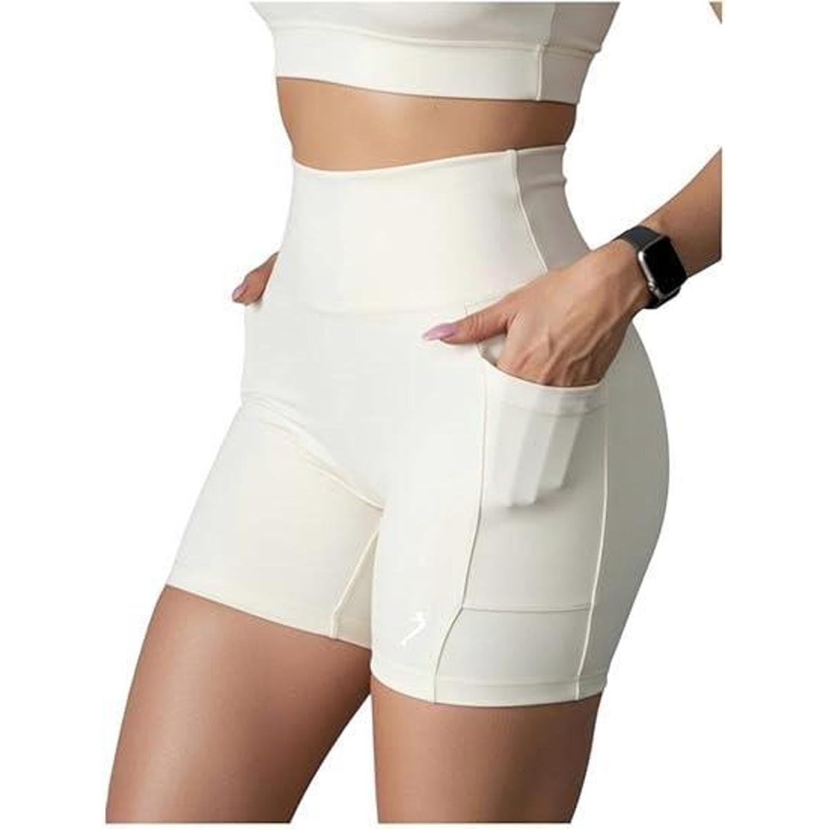 Short Com Bolso Feminino Para Corrida Academia Drisheer