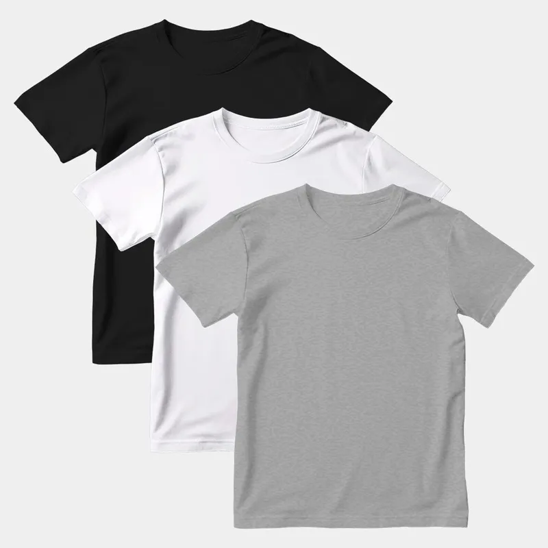 Kit Camiseta Infantil Techmalhas 3 Peças