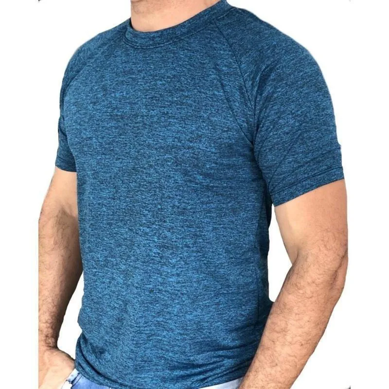 Camiseta Masculina Mesclada Treino Academia Fitness