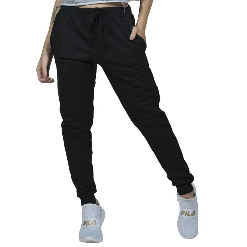 Calça Moletom Jogger Vekyo Roupa Feminina Flanelado Inverno Tamanho:P;Cor:;Gênero:Feminina