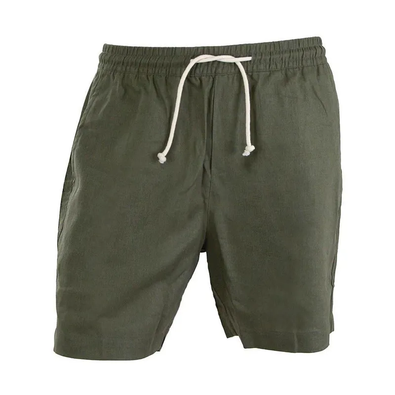 Shorts Masculino Lado Avesso Linho Verde Militar - LH17612