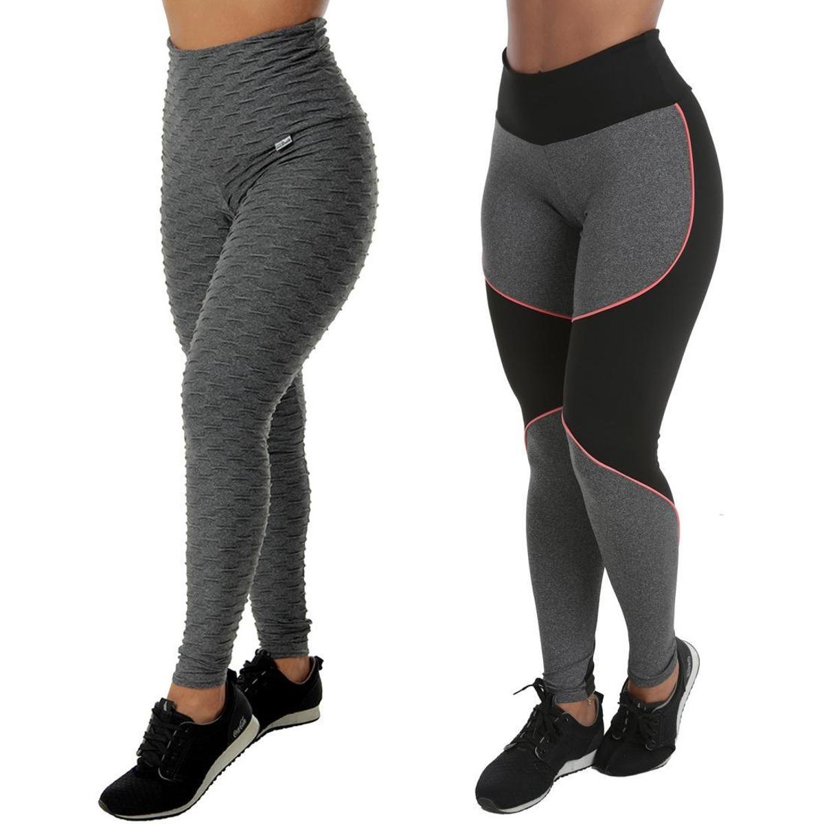 KIT 2 LEGGINGS ACADEMIA BOLHA + BORBOLETA