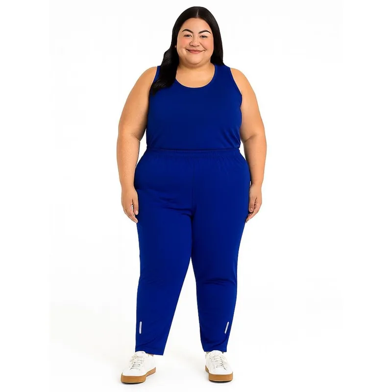 Calça Feminina Plus Size Academia Caminhada Helanca