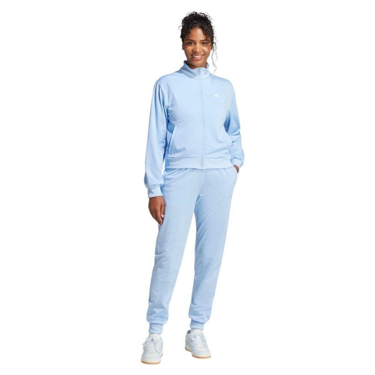 Conjunto Adidas Jaqueta + Calça Essentials Feel Cozy Feminino - Azul PP