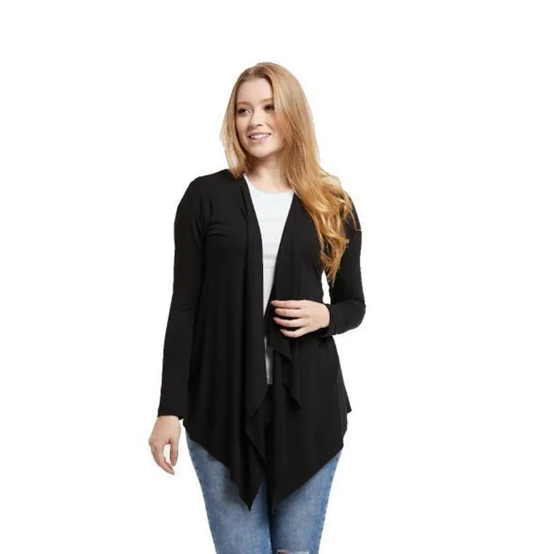 Cardigan Feminino Casaco Kimono Com Bico Manga Longa-ROSA-GG
