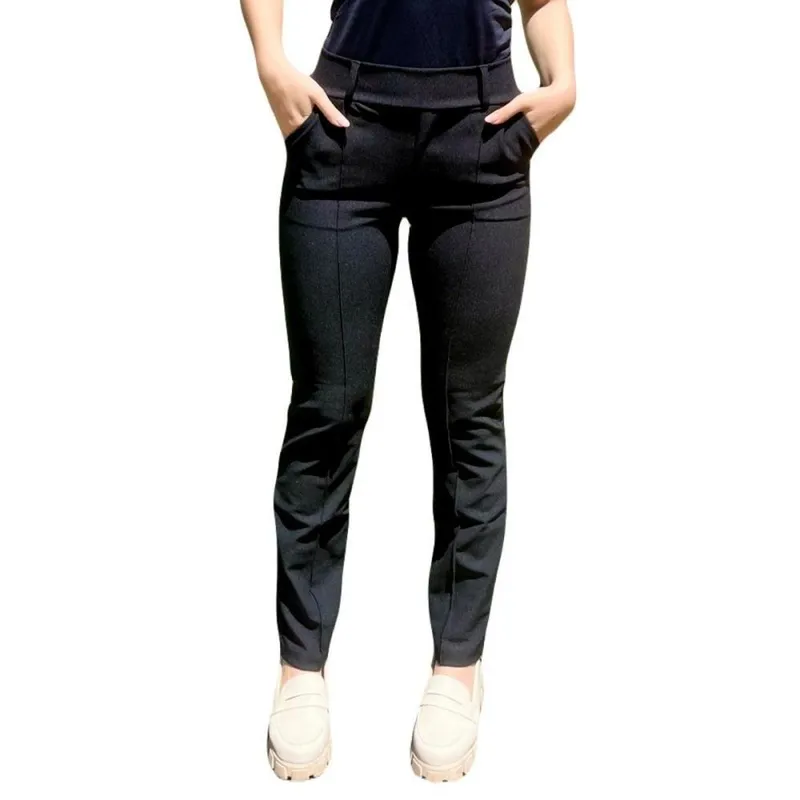 Calça Pale Aike Feminina Casual Cós com Passantes Bolso frontais Modelagem Alfaiataria Calça Casu