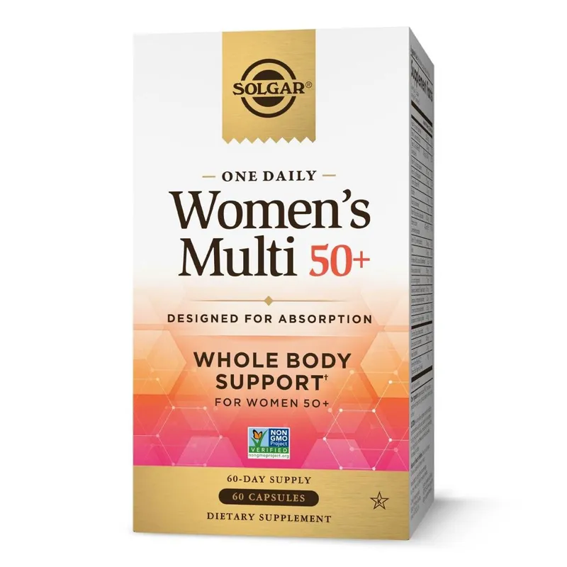 Suplemento Solgar One Daily Multi 50+ 60 cápsulas veganas para mulheres