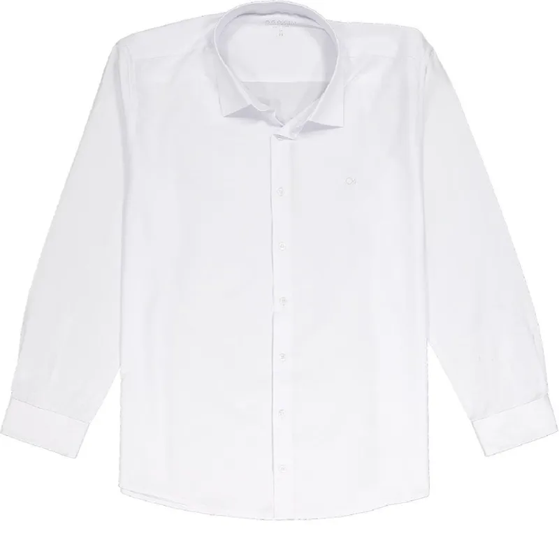 Camisa Manga Longa Essencial Slim Masculina Ogochi 001521312 Branco