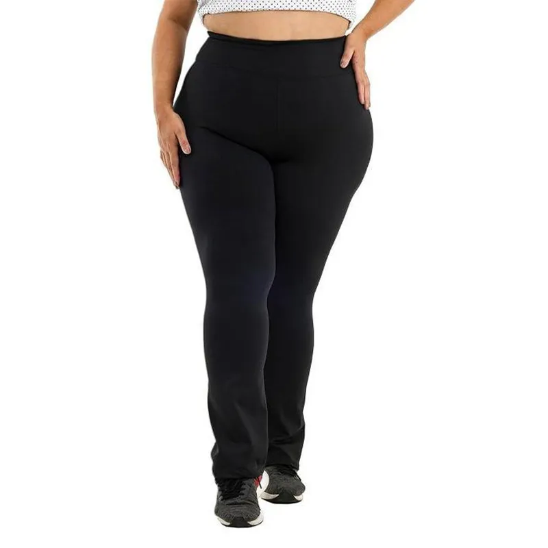 Calça Flare Plus Size Flanelada Inverno Grossa Cintura Alta