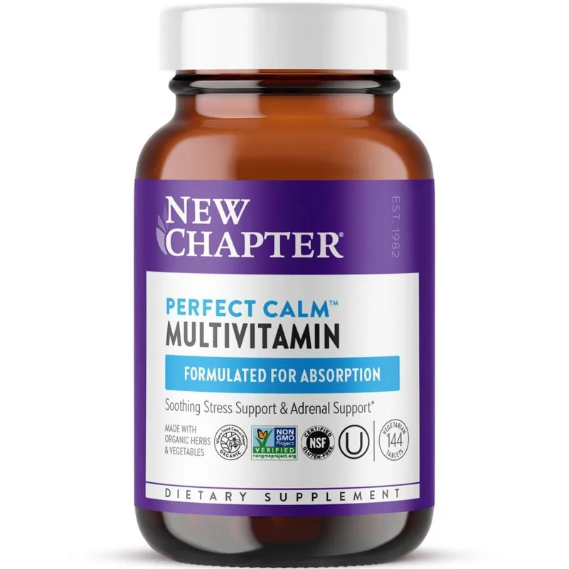 Suplemento New Chapter Perfect Calm, multivitamínico 144 unidades
