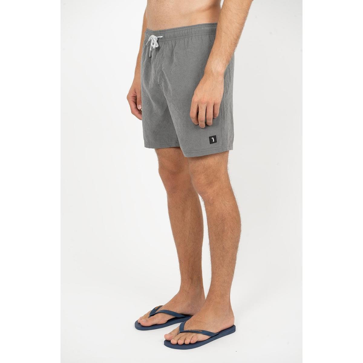 Shorts Liso Aleatory Adler Cinza