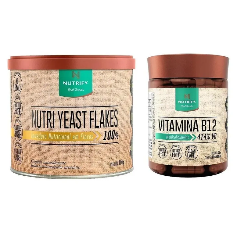 Kit Nutri Yeast Flakes Nutrify (100g) + Vitamina B12