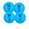 Kit 4 Bola Iniciação Borracha N14 Escolar Esportiva Azul