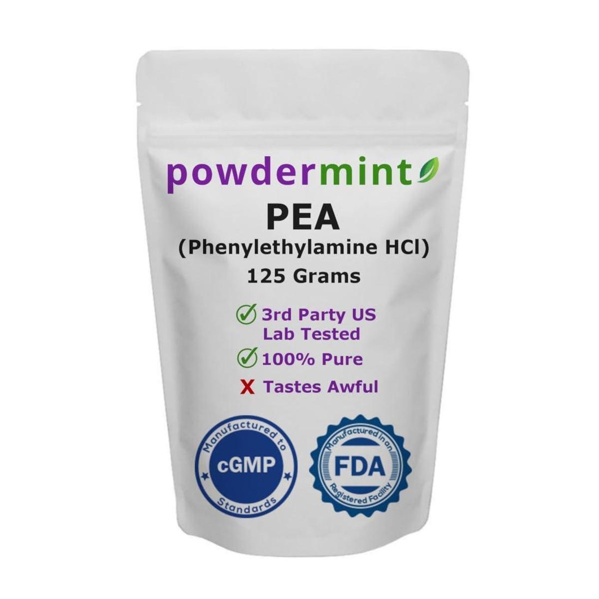 Suplemento de hortelã em pó Beta Feniletilamina HCl (Ervilha) 125g
