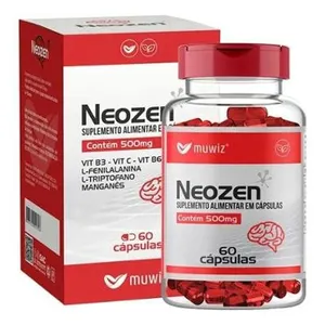 L-Triptofano Neozen 500mg Muwiz (60 Cápsulas) Bem-Estar, Equilíbrio e Qualidade de Vida | Original