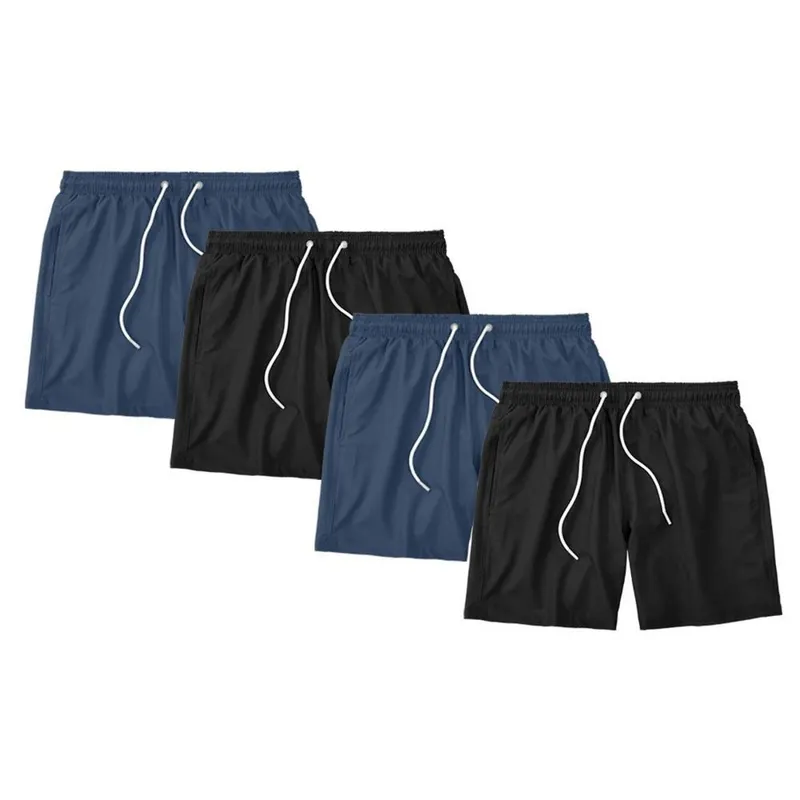 Kit 4 Short Masculino Bermuda Mauricinho Liso Tactel Shorts