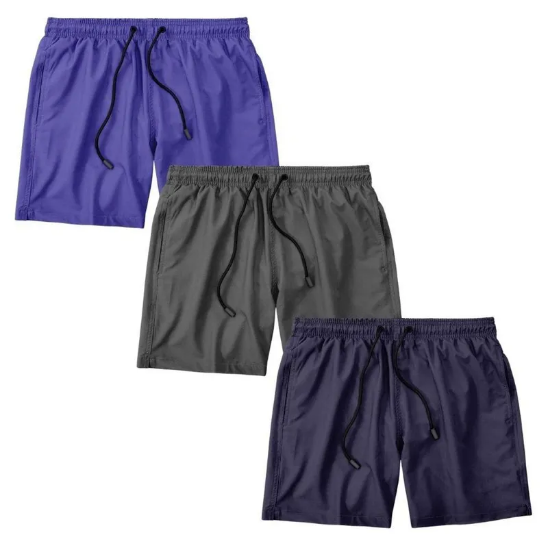 Kit 3 Shorts Masculino Bermuda Praia Academia Treino Esporte Shorts Gênero:Homem;Tamanho:GG;Cor: